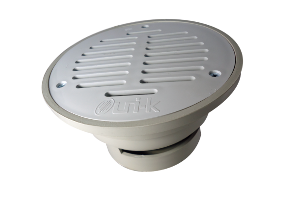 Coladera integral rejilla blanca plastico