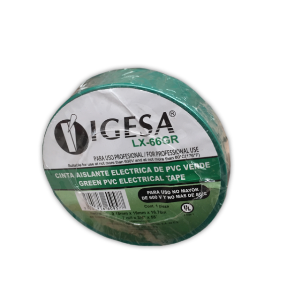 Cinta plástica verde grande Igesa