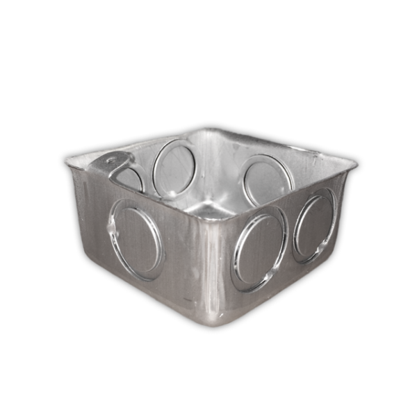 Caja cuadrada dual 1/2-3/4 galvanizada