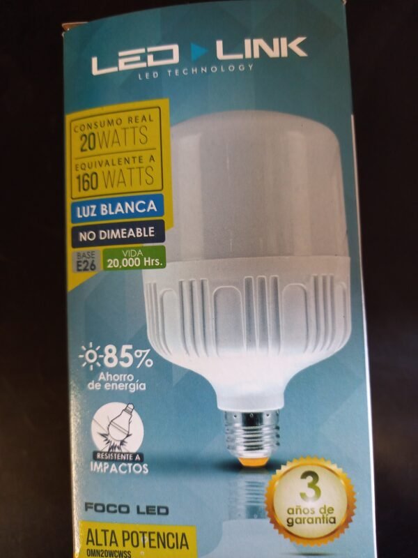 Foco bala led luz blanca 20w Led Link