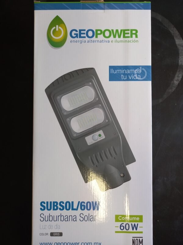 Lampara Suburbana Solar 60 wts. GEOPOWER