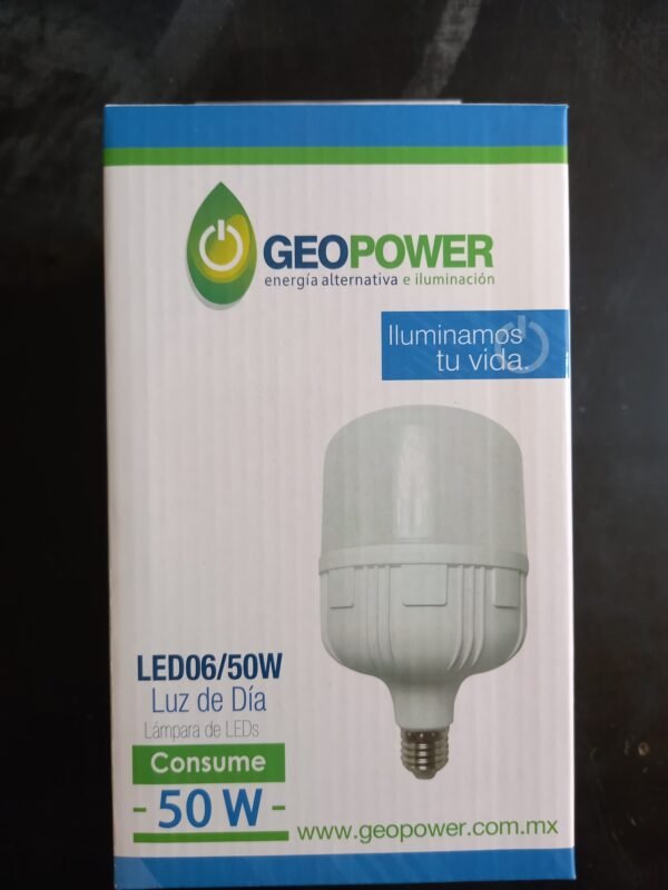 Foco bala led luz blanca 50 wts. GEOPOWER