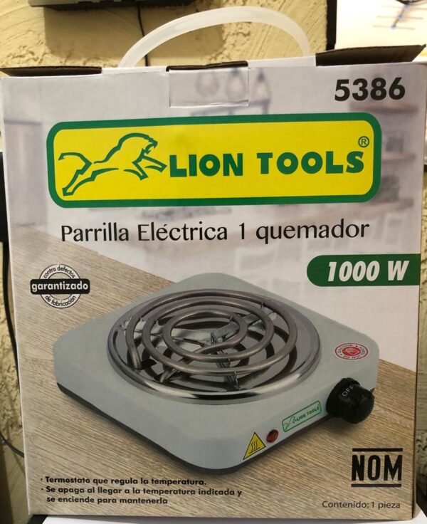 Parrilla electrica sencilla c/termostato Lion Tools