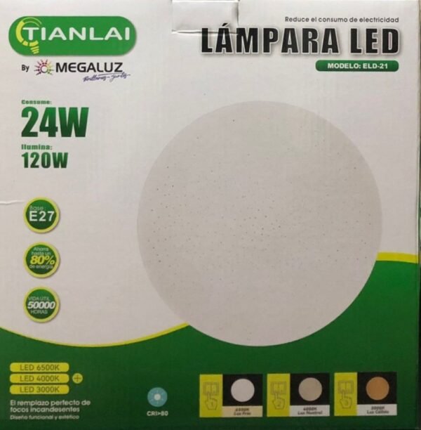 Lampara con ventilador de techo 24w Tianlai
