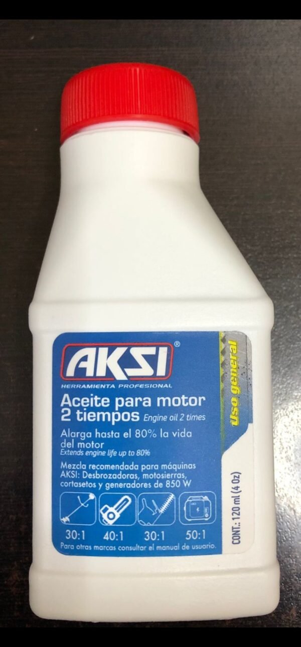 Aceite para motor 2 tiempos 120ml AKSI